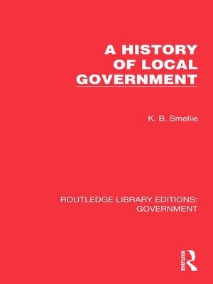 cover image of A History of Local Government
